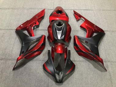 Rojo Intenso & Negro Mate 2007-2008 Honda CBR600RR Carenados Moto