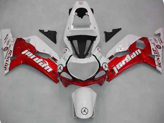Rojo Jordan 2001-2003 Suzuki GSXR 600-750 Carenados Moto Rojo Jordan 2001-2003 Suzuki GSXR 600-750 Carenados Moto