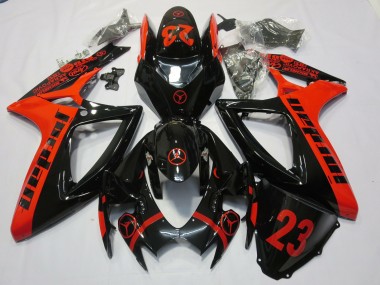 Rojo Jordan 2006-2007 Suzuki GSXR 600-750 Carenados Moto