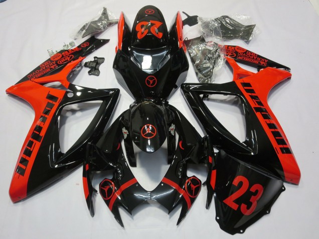 Rojo Jordan 2006-2007 Suzuki GSXR 600-750 Carenados Moto Rojo Jordan 2006-2007 Suzuki GSXR 600-750 Carenados Moto