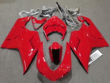 Rojo Liso Brillante 2007-2014 Ducati 848 1098 1198 Carenados Moto