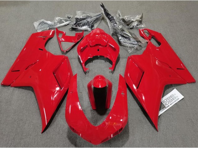 Rojo Liso Brillante 2007-2014 Ducati 848 1098 1198 Carenados Moto Rojo Liso Brillante 2007-2014 Ducati 848 1098 1198 Carenados Moto