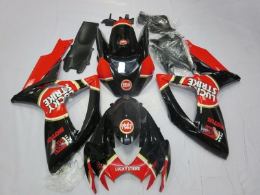 Rojo Lucky Strike 2006-2007 Suzuki GSXR 600-750 Carenados Moto