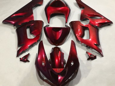 Rojo Metálico 2005-2006 Kawasaki ZX6R Carenados Moto