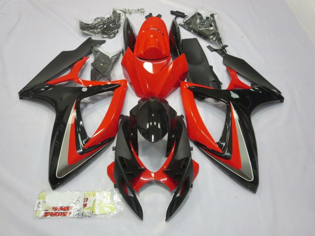 Rojo & Negro 2006-2007 Suzuki GSXR 600-750 Carenados Moto Rojo & Negro 2006-2007 Suzuki GSXR 600-750 Carenados Moto