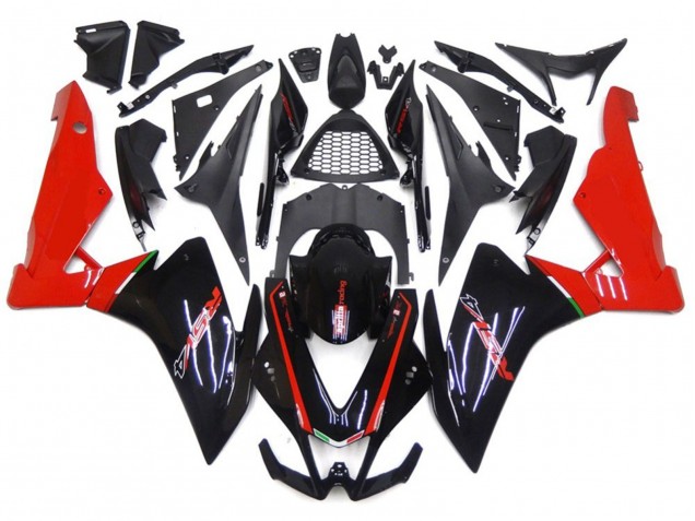 Rojo & Negro 2010-2015 Aprilia RSV4 1000 Carenados Moto Rojo & Negro 2010-2015 Aprilia RSV4 1000 Carenados Moto