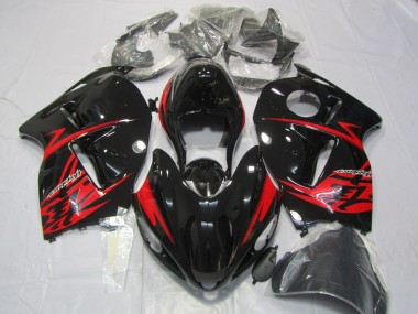 Rojo & Negro Brillante 1997-2007 Suzuki GSXR 1300 Carenados Moto