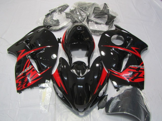 Rojo & Negro Brillante 1997-2007 Suzuki GSXR 1300 Carenados Moto