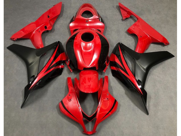 Rojo Perla & Negro 2007-2008 Honda CBR600RR Carenados Moto Rojo Perla & Negro 2007-2008 Honda CBR600RR Carenados Moto
