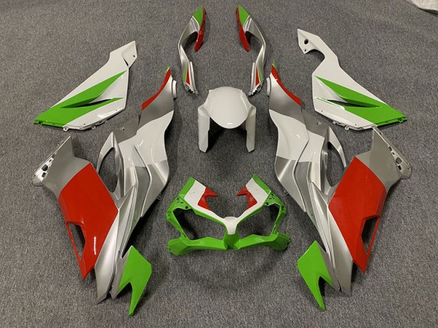 Rojo Personalizado / Verde & Plata 2019-2023 Kawasaki ZX6R Carenados Moto Rojo Personalizado / Verde & Plata 2019-2023 Kawasaki ZX6R Carenados Moto