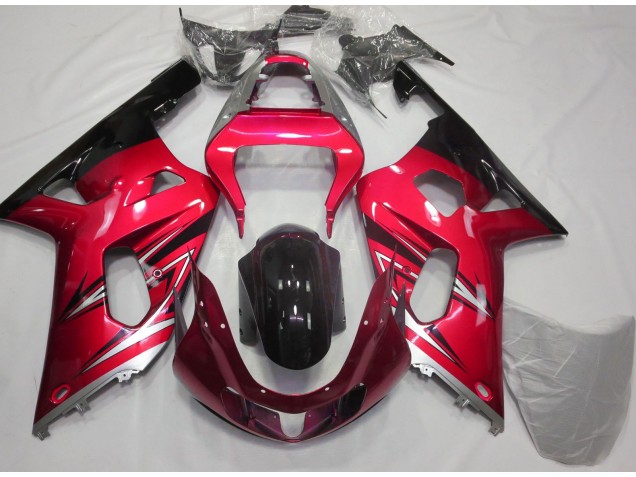 Rojo & Plata 2001-2003 Suzuki GSXR 600-750 Carenados Moto Rojo & Plata 2001-2003 Suzuki GSXR 600-750 Carenados Moto