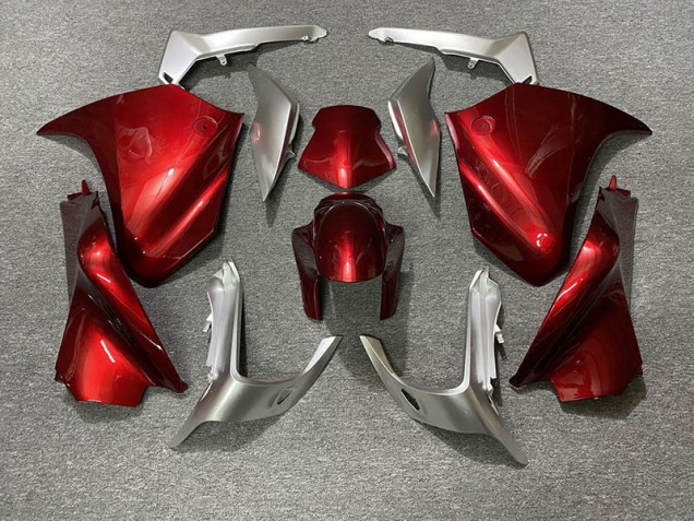 Rojo & Plata 2010-2013 Honda VFR1200 Carenados Moto Rojo & Plata 2010-2013 Honda VFR1200 Carenados Moto