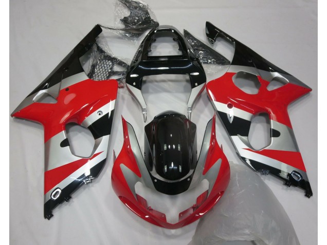 Rojo Plata Estilo OEM 2000-2002 Suzuki GSXR 1000 Carenados Moto Rojo Plata Estilo OEM 2000-2002 Suzuki GSXR 1000 Carenados Moto