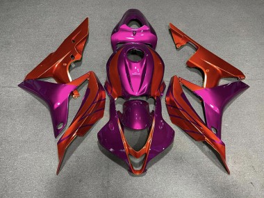 Rojo Violáceo 2007-2008 Honda CBR600RR Carenados Moto