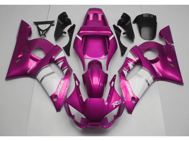Rosa & Blanco 1998-2002 Yamaha R6 Carenados Moto Rosa & Blanco 1998-2002 Yamaha R6 Carenados Moto