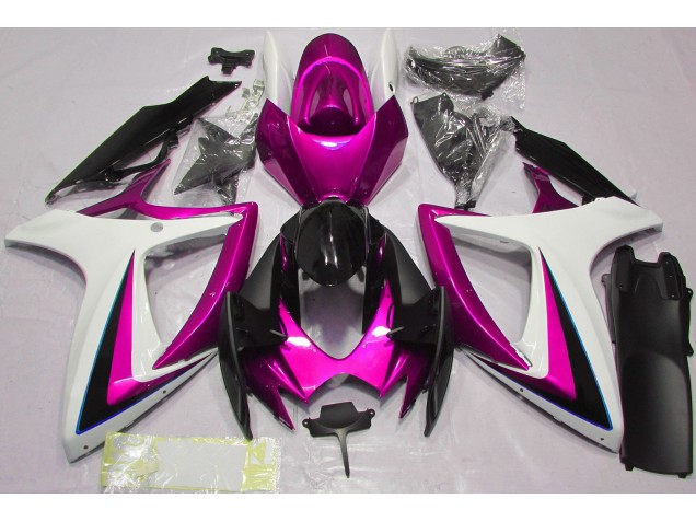 Rosa & Blanco 2006-2007 Suzuki GSXR 600-750 Carenados Moto Rosa & Blanco 2006-2007 Suzuki GSXR 600-750 Carenados Moto
