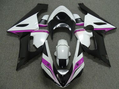 Rosa Blanco & Negro 2005-2006 Kawasaki ZX6R Carenados Moto