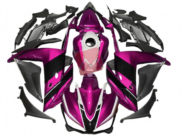 Rosa Blanco & Negro 2015-2018 Yamaha R3 Carenados Moto