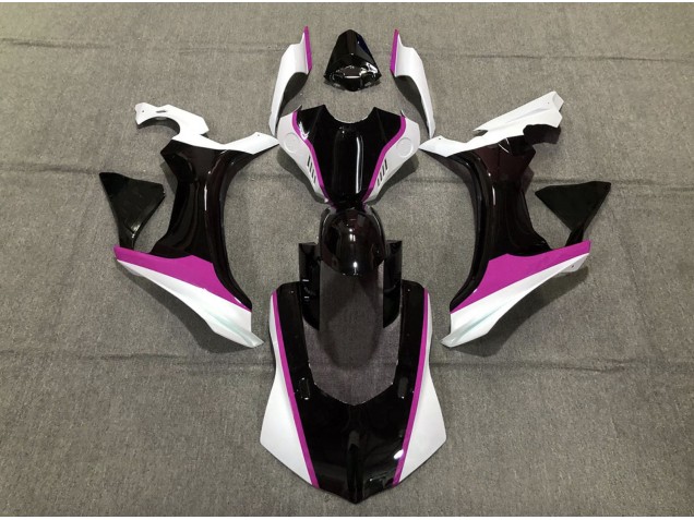 Rosa Blanco & Negro 2015-2019 Yamaha R1 Carenados Moto