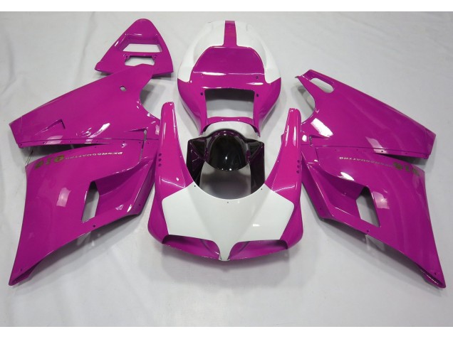 Rosa Brillante & Blanco 1993-2005 Ducati 996 748 916 998 Carenados Moto Rosa Brillante & Blanco 1993-2005 Ducati 996 748 916 998 Carenados Moto