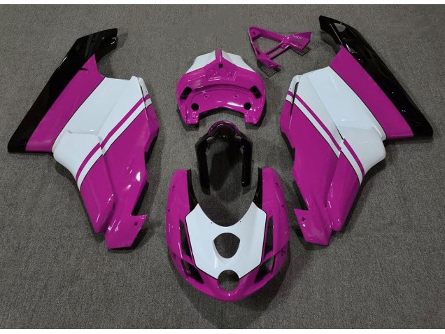 Rosa Brillante & Blanco 2003-2004 Ducati 749 999 Carenados Moto Rosa Brillante & Blanco 2003-2004 Ducati 749 999 Carenados Moto