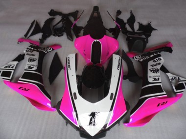 Rosa Brillante & Blanco 2015-2019 Yamaha R1 Carenados Moto