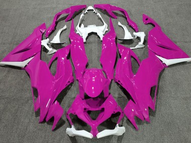 Rosa Brillante & Blanco 2019-2023 Kawasaki ZX6R Carenados Moto