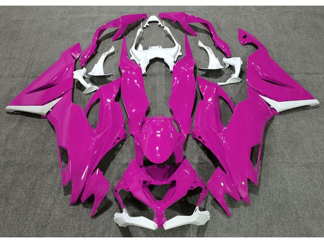 Rosa Brillante & Blanco 2019-2023 Kawasaki ZX6R Carenados Moto Rosa Brillante & Blanco 2019-2023 Kawasaki ZX6R Carenados Moto