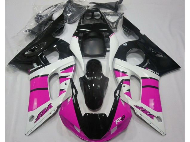 Rosa Brillante & Negro 1998-2002 Yamaha R6 Carenados Moto Rosa Brillante & Negro 1998-2002 Yamaha R6 Carenados Moto