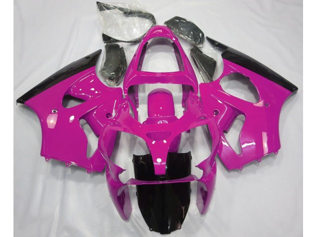 Rosa Brillante & Negro 2000-2002 Kawasaki ZX6R Carenados Moto Rosa Brillante & Negro 2000-2002 Kawasaki ZX6R Carenados Moto
