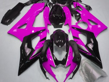 Rosa Brillante & Negro 2005-2006 Suzuki GSXR 1000 Carenados Moto