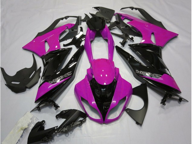 Rosa Brillante & Negro 2009-2012 Kawasaki ZX6R Carenados Moto Rosa Brillante & Negro 2009-2012 Kawasaki ZX6R Carenados Moto