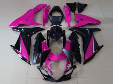 Rosa Brillante & Negro 2011-2024 Suzuki GSXR 600-750 Carenados Moto