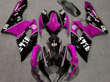 Rosa Brillante & Negro Personalizado 2005-2006 Suzuki GSXR 1000 Carenados Moto