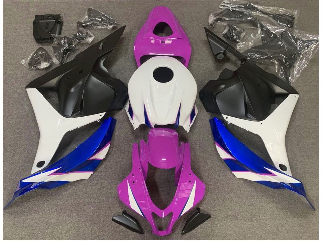 Rosa Brillo Blanco & Azul 2009-2012 Honda CBR600RR Carenados Moto