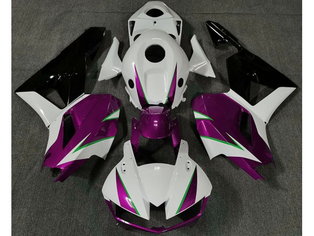 Rosa Brillo Blanco & Verde 2013-2023 Honda CBR600RR Carenados Moto Rosa Brillo Blanco & Verde 2013-2023 Honda CBR600RR Carenados Moto