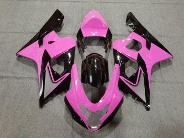 Rosa Claro & Negro 2004-2005 Suzuki GSXR 600-750 Carenados Moto