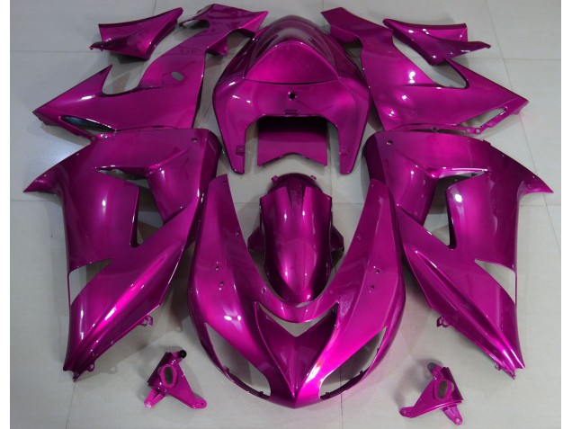 Rosa Fuerte Liso 2006-2007 Kawasaki ZX10R Carenados Moto Rosa Fuerte Liso 2006-2007 Kawasaki ZX10R Carenados Moto