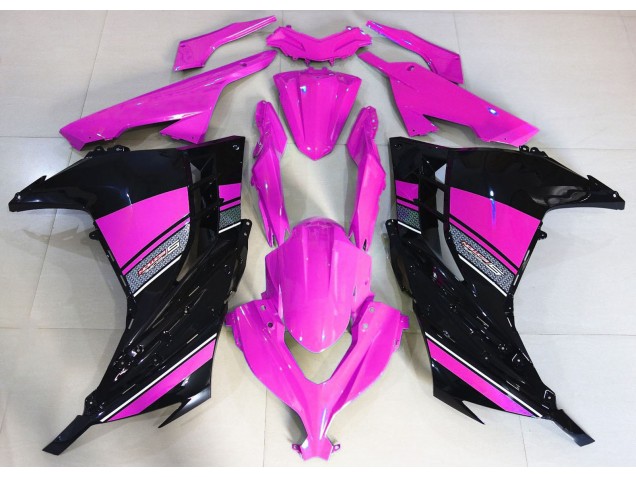 Rosa Fuerte & Negro 2013-2018 Kawasaki Ninja 300 Carenados Moto Rosa Fuerte & Negro 2013-2018 Kawasaki Ninja 300 Carenados Moto