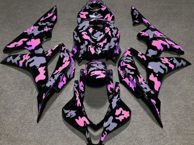 Rosa & Gris Camuflaje 2007-2008 Honda CBR600RR Carenados Moto