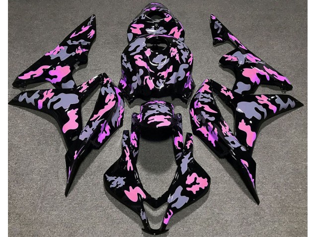 Rosa & Gris Camuflaje 2007-2008 Honda CBR600RR Carenados Moto