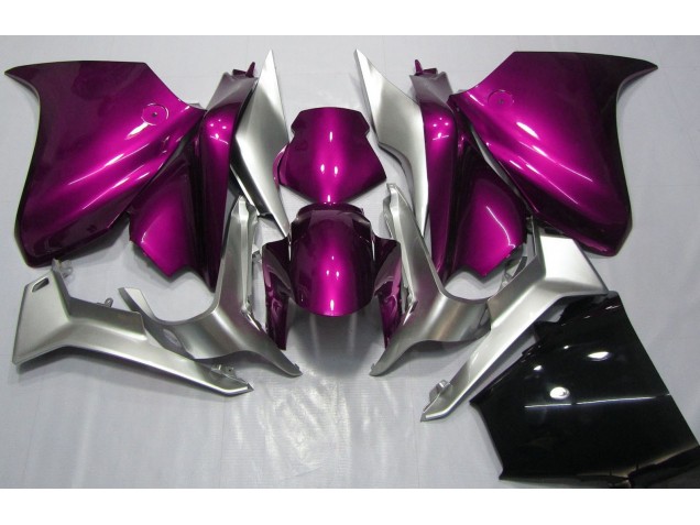 Rosa Intenso & Plateado 2010-2013 Honda VFR1200 Carenados Moto Rosa Intenso & Plateado 2010-2013 Honda VFR1200 Carenados Moto