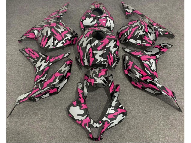 Rosa & Plata Camuflaje 2009-2012 Honda CBR600RR Carenados Moto Rosa & Plata Camuflaje 2009-2012 Honda CBR600RR Carenados Moto