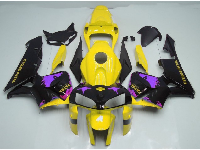 Salpicaduras De Amarillo Brillante & Morado 2005-2006 Honda CBR600RR Carenados Moto