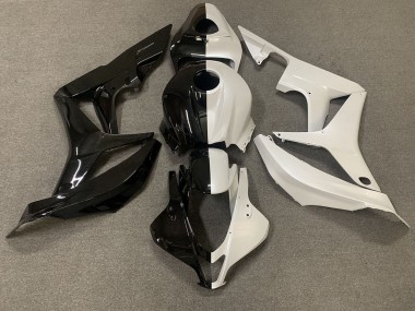 Split Negro Brillo / Blanco 2007-2008 Honda CBR600RR Carenados Moto