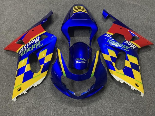 Telefonica 2001-2003 Suzuki GSXR 600-750 Carenados Moto Telefonica 2001-2003 Suzuki GSXR 600-750 Carenados Moto