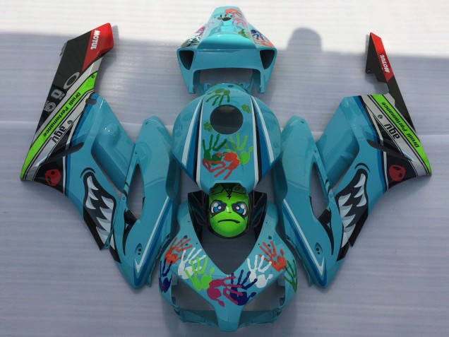 Tiburón Azul Claro 2004-2005 Honda CBR1000RR Carenados Moto Tiburón Azul Claro 2004-2005 Honda CBR1000RR Carenados Moto