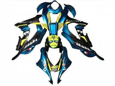 Tiburón Azul Claro 2016-2019 Kawasaki ZX10R Carenados Moto