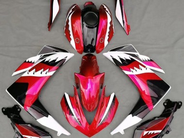 Tiburón Rojo 2015-2018 Yamaha R3 Carenados Moto