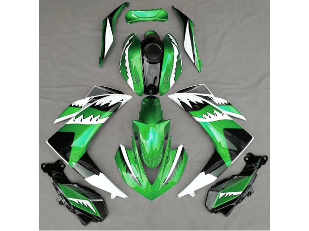 Tiburón Verde 2015-2018 Yamaha R3 Carenados Moto Tiburón Verde 2015-2018 Yamaha R3 Carenados Moto